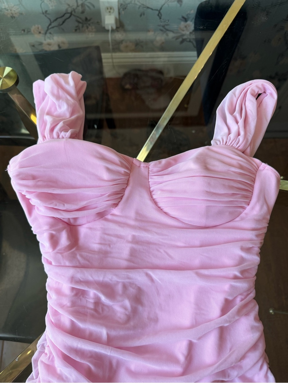 Windsor Pink Ruched Sweetheart Mini Dress - Picture 3 of 5